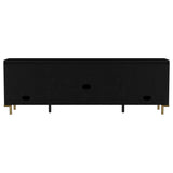  Coaster Furniture Arini 720263 Rattan Cane 2-door TV Stand Media Console - Black IMAGE 6