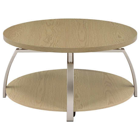  Coaster Furniture Dacre 720318-S3 3-piece Round Coffee and End Table Set - Greige IMAGE 11