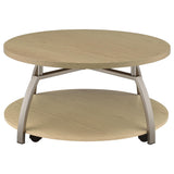 Coaster Furniture Dacre 720318-S3 3-piece Round Coffee and End Table Set - Greige IMAGE 7