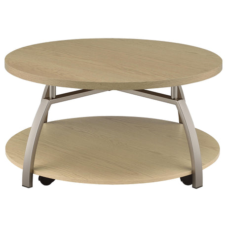  Coaster Furniture Dacre 720318-S3 3-piece Round Coffee and End Table Set - Greige IMAGE 7