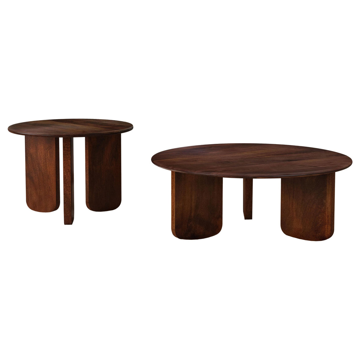  Coaster Furniture Dale 721998-S2 2-piece Solid Wood Coffee and End Table Set - Brown IMAGE 1