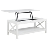  Coaster Furniture Skyview 722088 44-inch Rectangular Lift Top Coffee Table - White IMAGE 2