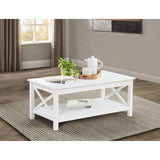  Coaster Furniture Skyview 722088 44-inch Rectangular Lift Top Coffee Table - White IMAGE 3