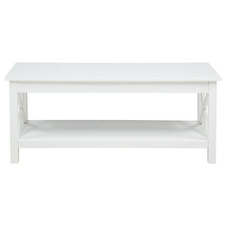  Coaster Furniture Skyview 722088 44-inch Rectangular Lift Top Coffee Table - White IMAGE 5