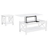  Coaster Furniture Skyview 722088-S2 2-piece Rectangular Lift Top Coffee Table Set - White IMAGE 2
