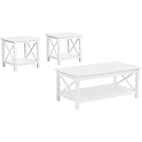  Coaster Furniture Skyview 722088-S3 3-piece Rectangular Lift Top Coffee Table Set - White IMAGE 1