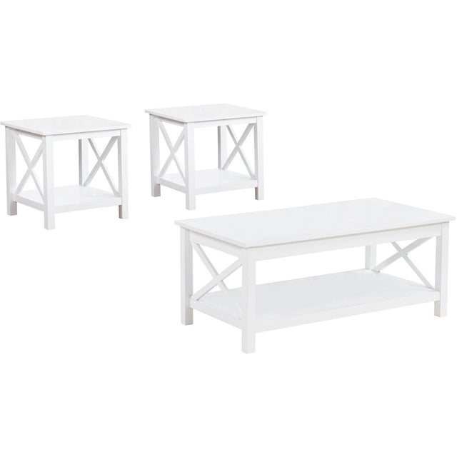  Coaster Furniture Skyview 722088-S3 3-piece Rectangular Lift Top Coffee Table Set - White IMAGE 1