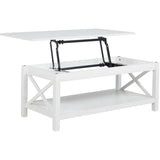  Coaster Furniture Skyview 722088-S3 3-piece Rectangular Lift Top Coffee Table Set - White IMAGE 8
