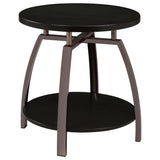  Coaster Furniture Dacre 722208-S2 2-piece Round Coffee and End Table Set - Dark Charcoal IMAGE 3