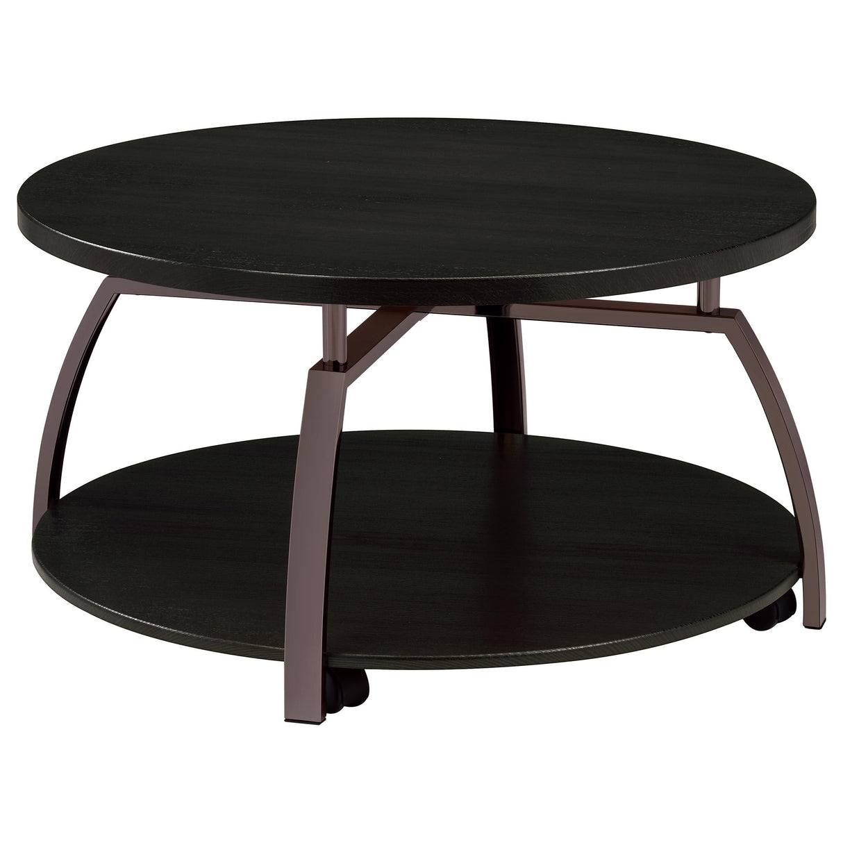  Coaster Furniture Dacre 722208-S2 2-piece Round Coffee and End Table Set - Dark Charcoal IMAGE 5