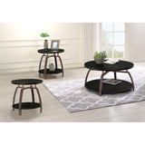  Coaster Furniture Dacre 722208-S3 3-piece Round Coffee and End Table Set - Dark Charcoal IMAGE 4