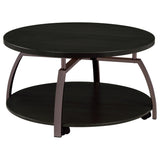  Coaster Furniture Dacre 722208-S3 3-piece Round Coffee and End Table Set - Dark Charcoal IMAGE 5