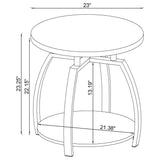  Coaster Furniture Dacre 722208-S3 3-piece Round Coffee and End Table Set - Dark Charcoal IMAGE 7