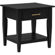  Coaster Furniture Lindenton 722727 1-drawer Wood Occasional End Table - Black IMAGE 1