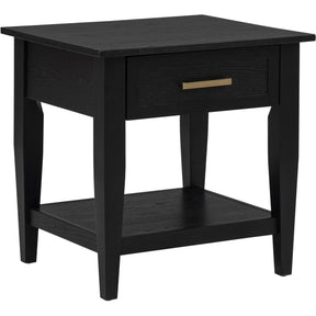  Coaster Furniture Lindenton 722727 1-drawer Wood Occasional End Table - Black IMAGE 1