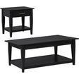  Coaster Furniture Lindenton 722728-S2 2-piece Wood Lift-Top Coffee and End Table Set - Black IMAGE 1