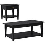  Coaster Furniture Lindenton 722728-S2 2-piece Wood Lift-Top Coffee and End Table Set - Black IMAGE 1