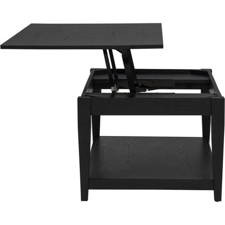  Coaster Furniture Lindenton 722728-S3 3-piece Wood Lift-Top Coffee and End Table Set - Black IMAGE 11
