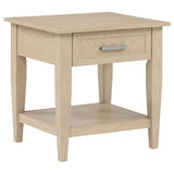  Coaster Furniture Lindenton 722757 1-drawer Wood Occasional End Table - Blonde IMAGE 1