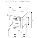  Coaster Furniture Lindenton 722757 1-drawer Wood Occasional End Table - Blonde IMAGE 13