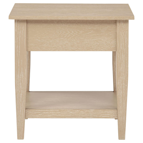  Coaster Furniture Lindenton 722757 1-drawer Wood Occasional End Table - Blonde IMAGE 2