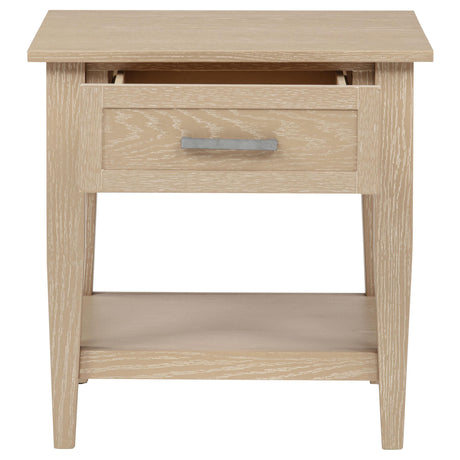  Coaster Furniture Lindenton 722757 1-drawer Wood Occasional End Table - Blonde IMAGE 3