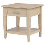  Coaster Furniture Lindenton 722757 1-drawer Wood Occasional End Table - Blonde IMAGE 5