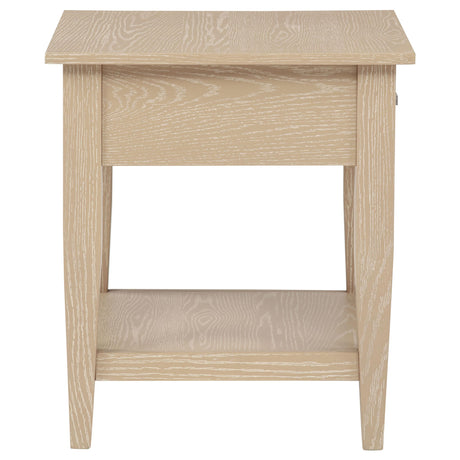  Coaster Furniture Lindenton 722757 1-drawer Wood Occasional End Table - Blonde IMAGE 7