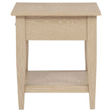  Coaster Furniture Lindenton 722757 1-drawer Wood Occasional End Table - Blonde IMAGE 8