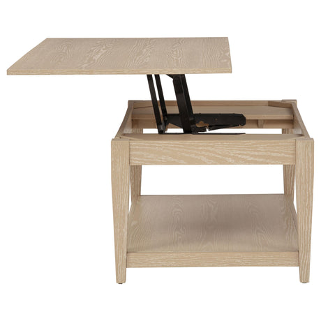  Coaster Furniture Lindenton 722758-S2 2-piece Wood Lift-Top Coffee and End Table Set - Blonde IMAGE 8
