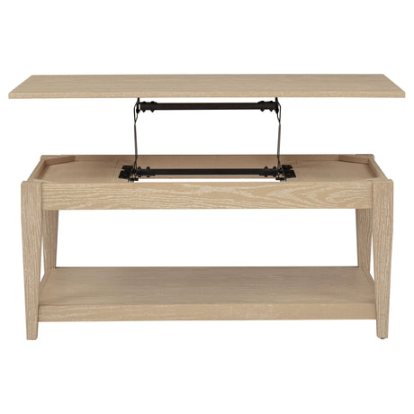 Coaster Furniture Lindenton 722758-S3 3-piece Wood Lift-Top Coffee and End Table Set - Blonde IMAGE 8