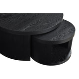  Coaster Furniture Sweeney 722820 2-piece Round Wood Occasional Nesting Table Set - Black IMAGE 2