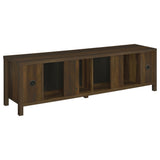  Coaster Furniture Carey 722823 79-inch TV Stand Fireplace Media Console - Dark Pine IMAGE 1