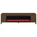  Coaster Furniture Carey 722823 79-inch TV Stand Fireplace Media Console - Dark Pine IMAGE 4
