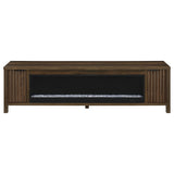  Coaster Furniture Carey 722823 79-inch TV Stand Fireplace Media Console - Dark Pine IMAGE 6