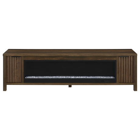  Coaster Furniture Carey 722823 79-inch TV Stand Fireplace Media Console - Dark Pine IMAGE 6