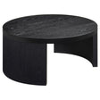  Coaster Furniture Sweeney 722828 39-inch Round Wood Occasional Coffee Table - Black IMAGE 1
