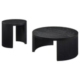  Coaster Furniture Sweeney 722828-S2 2-piece Coffee and End Occasional Table Set - Black IMAGE 1