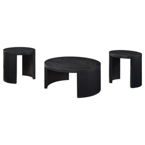  Coaster Furniture Sweeney 722828-S3 3-piece Coffee and End Occasional Table Set - Black IMAGE 1