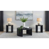  Coaster Furniture Sweeney 722828-S3 3-piece Coffee and End Occasional Table Set - Black IMAGE 2