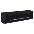  Coaster Furniture Deiter 722833 79-inch TV Stand Fireplace Media Console - Black IMAGE 1