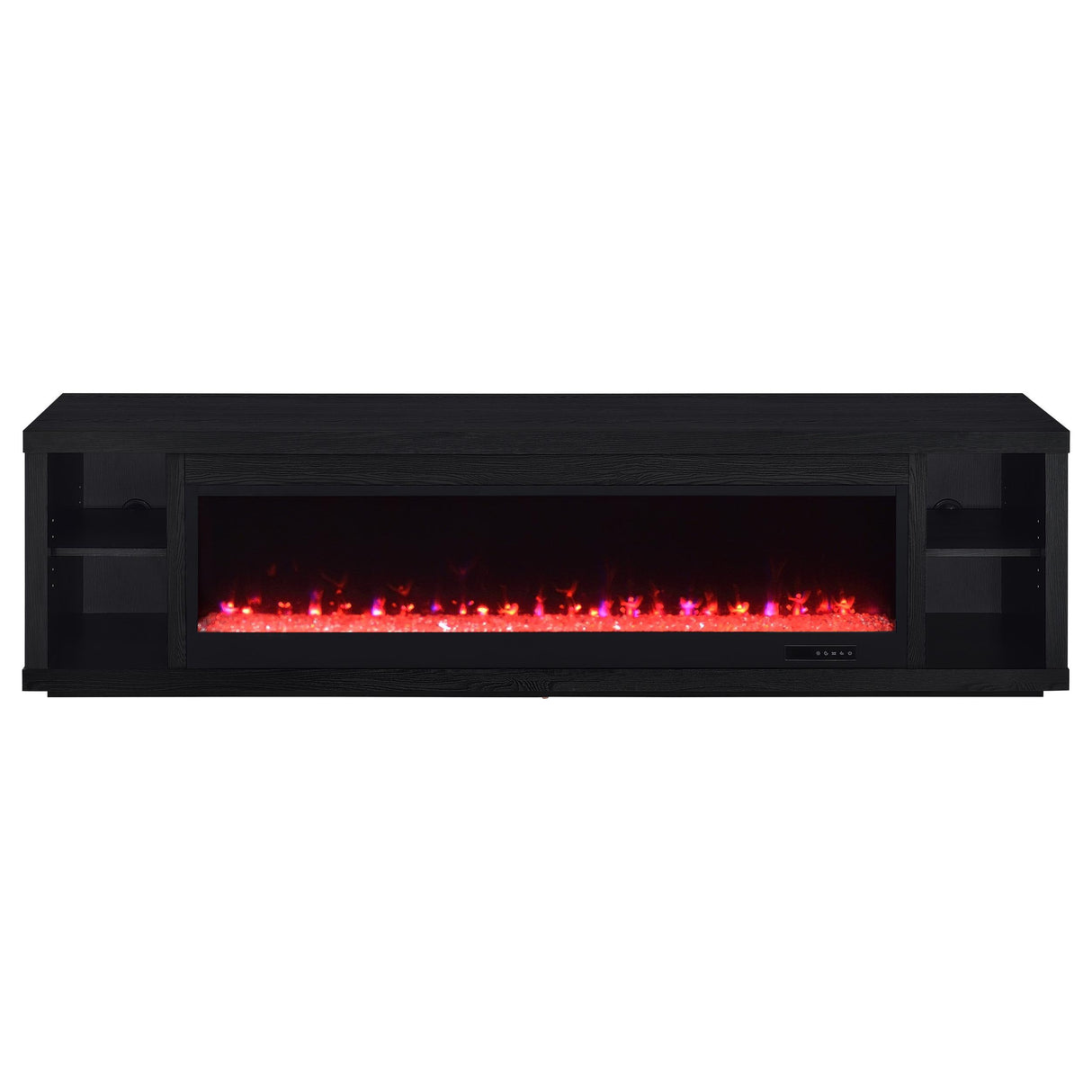  Coaster Furniture Deiter 722833 79-inch TV Stand Fireplace Media Console - Black IMAGE 10