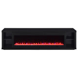  Coaster Furniture Deiter 722833 79-inch TV Stand Fireplace Media Console - Black IMAGE 10