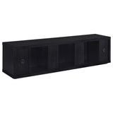  Coaster Furniture Deiter 722833 79-inch TV Stand Fireplace Media Console - Black IMAGE 4