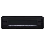  Coaster Furniture Deiter 722833 79-inch TV Stand Fireplace Media Console - Black IMAGE 8