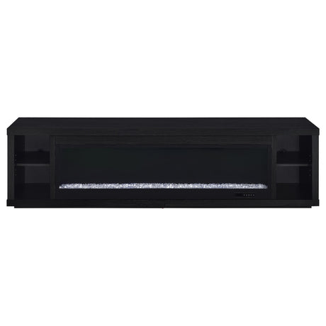  Coaster Furniture Deiter 722833 79-inch TV Stand Fireplace Media Console - Black IMAGE 8