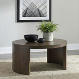  Coaster Furniture Sweeney 722838 39-inch Round Wood Occasional Coffee Table - Dark Walnut IMAGE 4