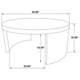  Coaster Furniture Sweeney 722838-S2 2-piece Coffee and End Occasional Table Set - Dark Walnut IMAGE 12