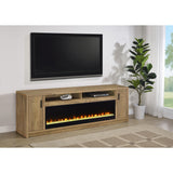  Coaster Furniture Eddy 722843 79-inch 2-door TV Stand Fireplace Media Console - Mango IMAGE 2
