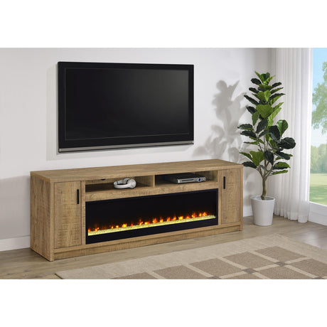  Coaster Furniture Eddy 722843 79-inch 2-door TV Stand Fireplace Media Console - Mango IMAGE 2